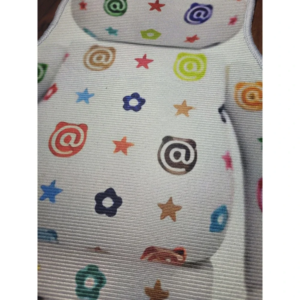 Bearbrick Style Floor Mat Rug White Multicolor At Symbol Star Flower 31